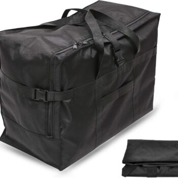 Extra Large Duffle Bag for Travel  Foldable Overnight Bag 900D Durable Carry on Travel Duffle Bags for Camping/Moving/Air Delivery/Tent/Christmas Decoration Storage