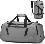 Travel Duffle Bag Sports Gym Duffel bag, Grey, 22 Inches, Travel Duffle Bag Backpack